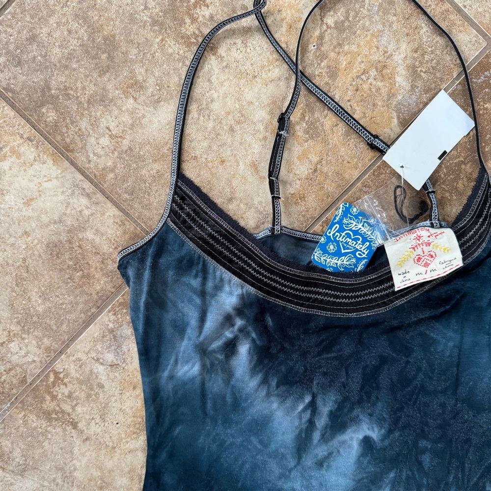 Free People Y2K Tie-Dye Slip Dress with Lace Hem Size M - Picture 3 of 10